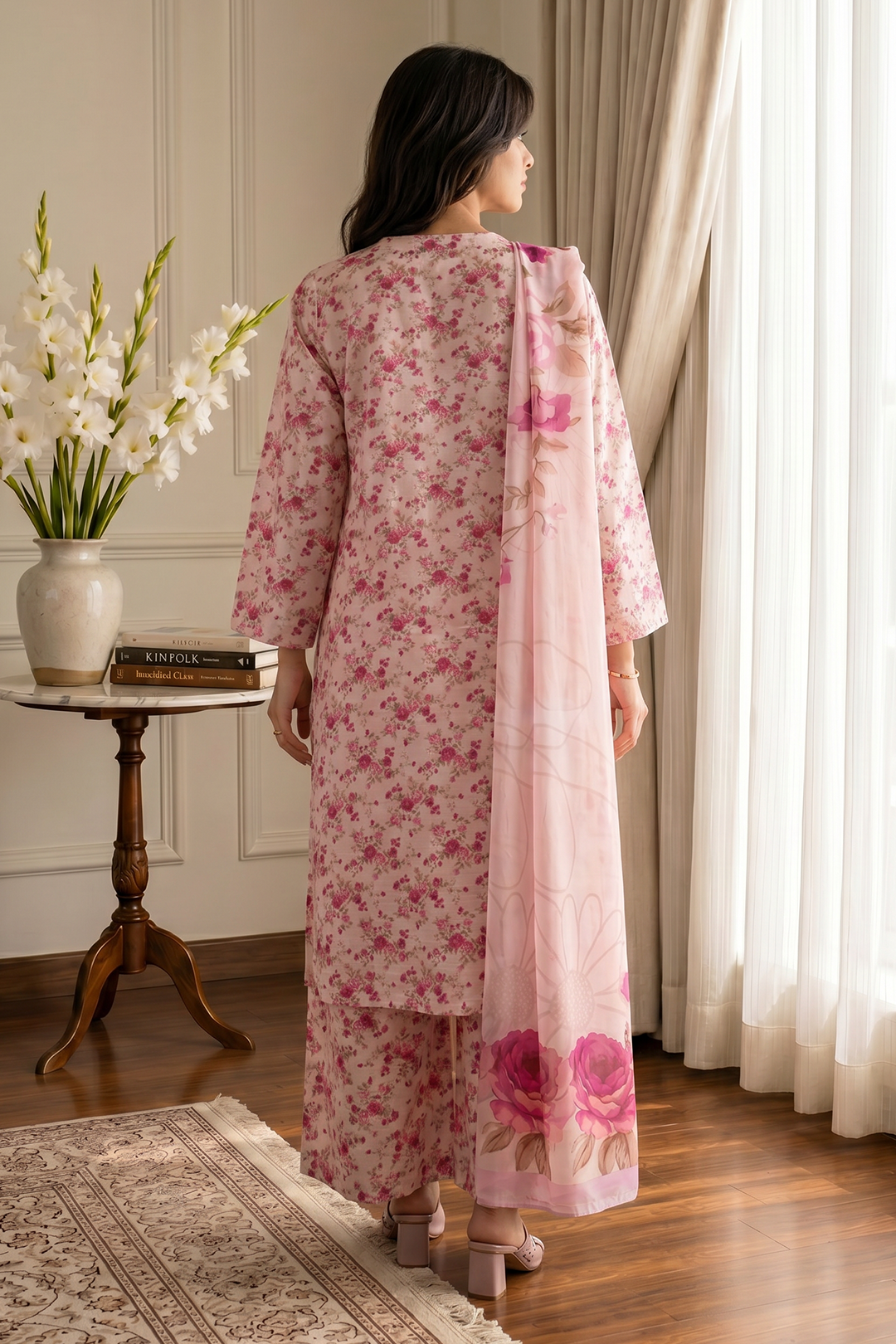 Embroidered Kurta Dupatta Trouser - 3710