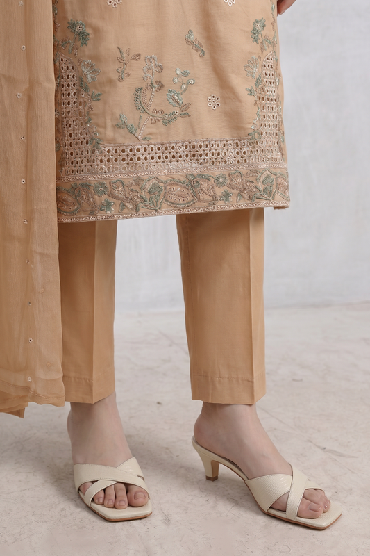 Embroidered Kurta Dupatta Trouser - 3711
