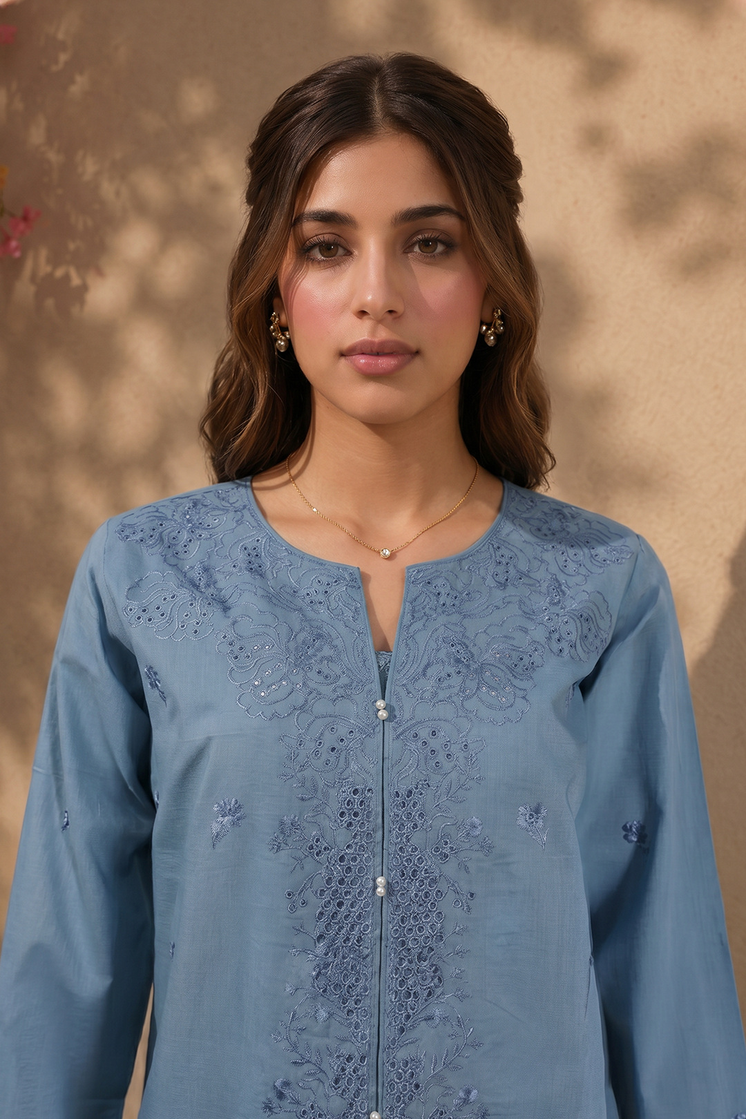 Embroidered Kurta Dupatta Trouser - 3712