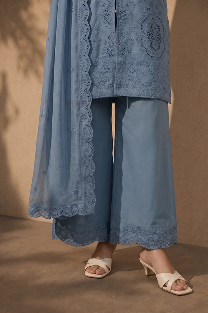 Embroidered Kurta Dupatta Trouser - 3712
