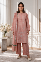 Embroidered Kurta Dupatta Trouser - 3714