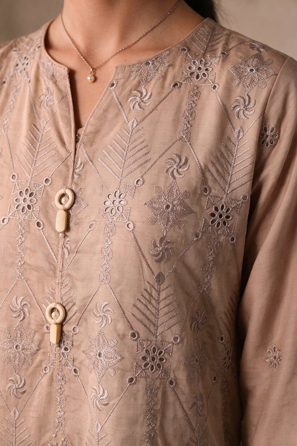 Embroidered Kurta Dupatta Trouser - 3715
