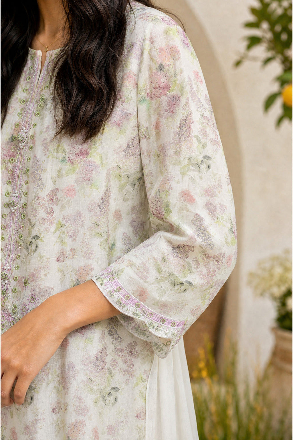 Embroidered Kurta Dupatta Trouser - 3719