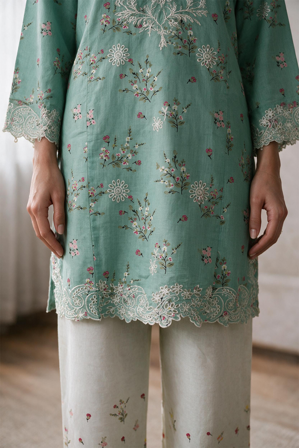Embroidered Kurta Dupatta Trouser - 3720