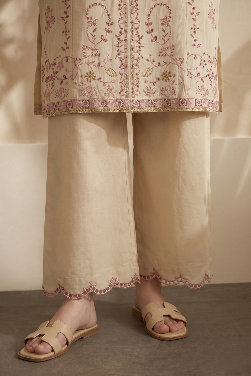 Embroidered Kurta Dupatta Trouser - 3725