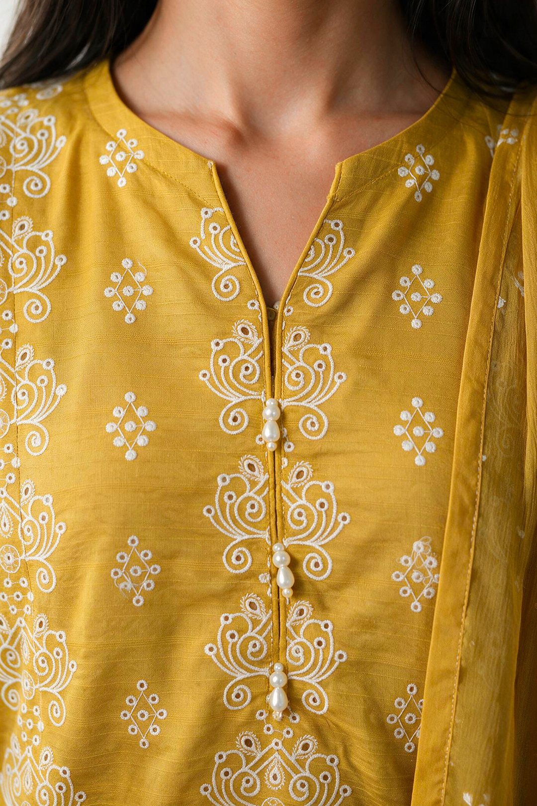 Embroidered Kurta Dupatta Trouser - 3726