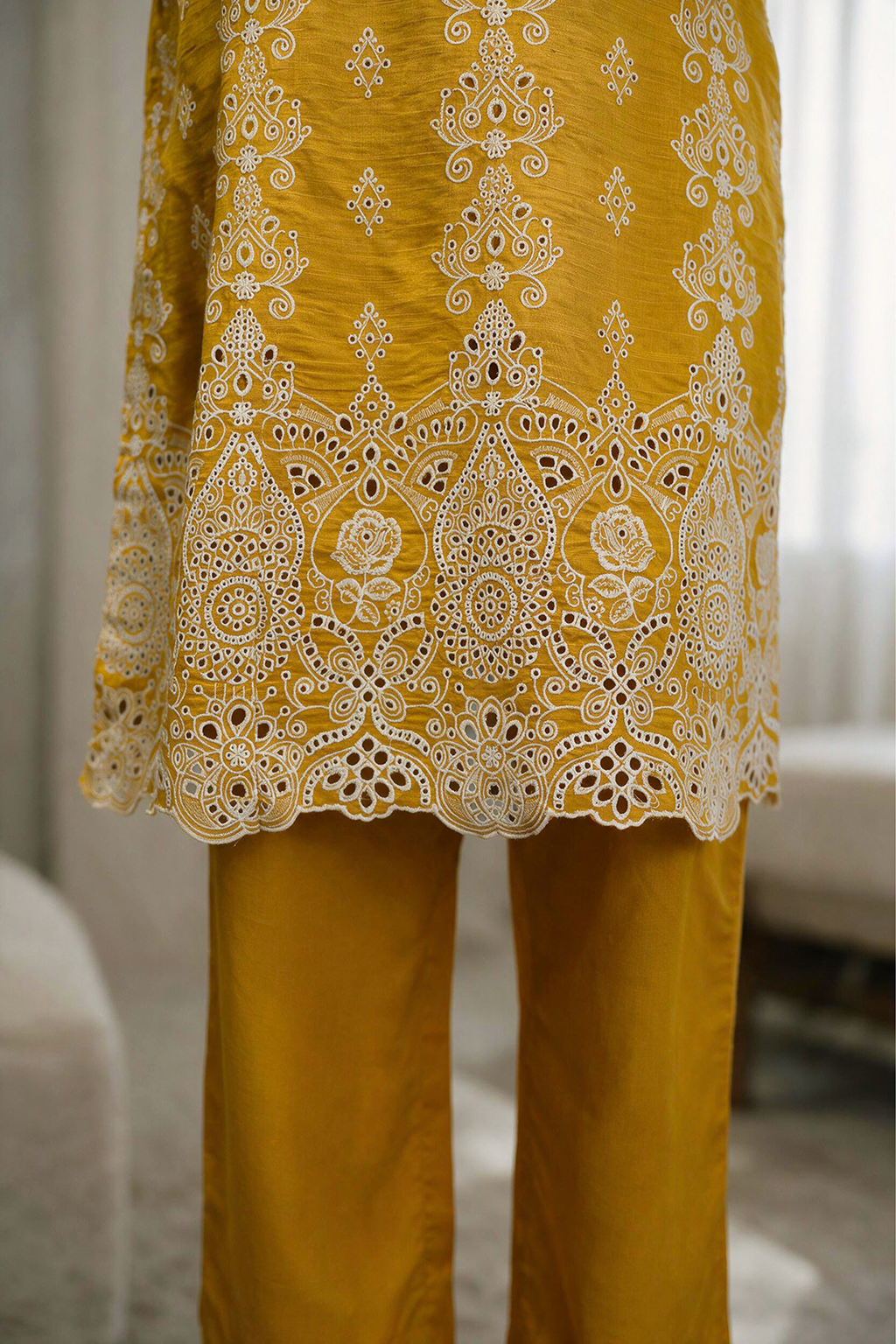 Embroidered Kurta Dupatta Trouser - 3726