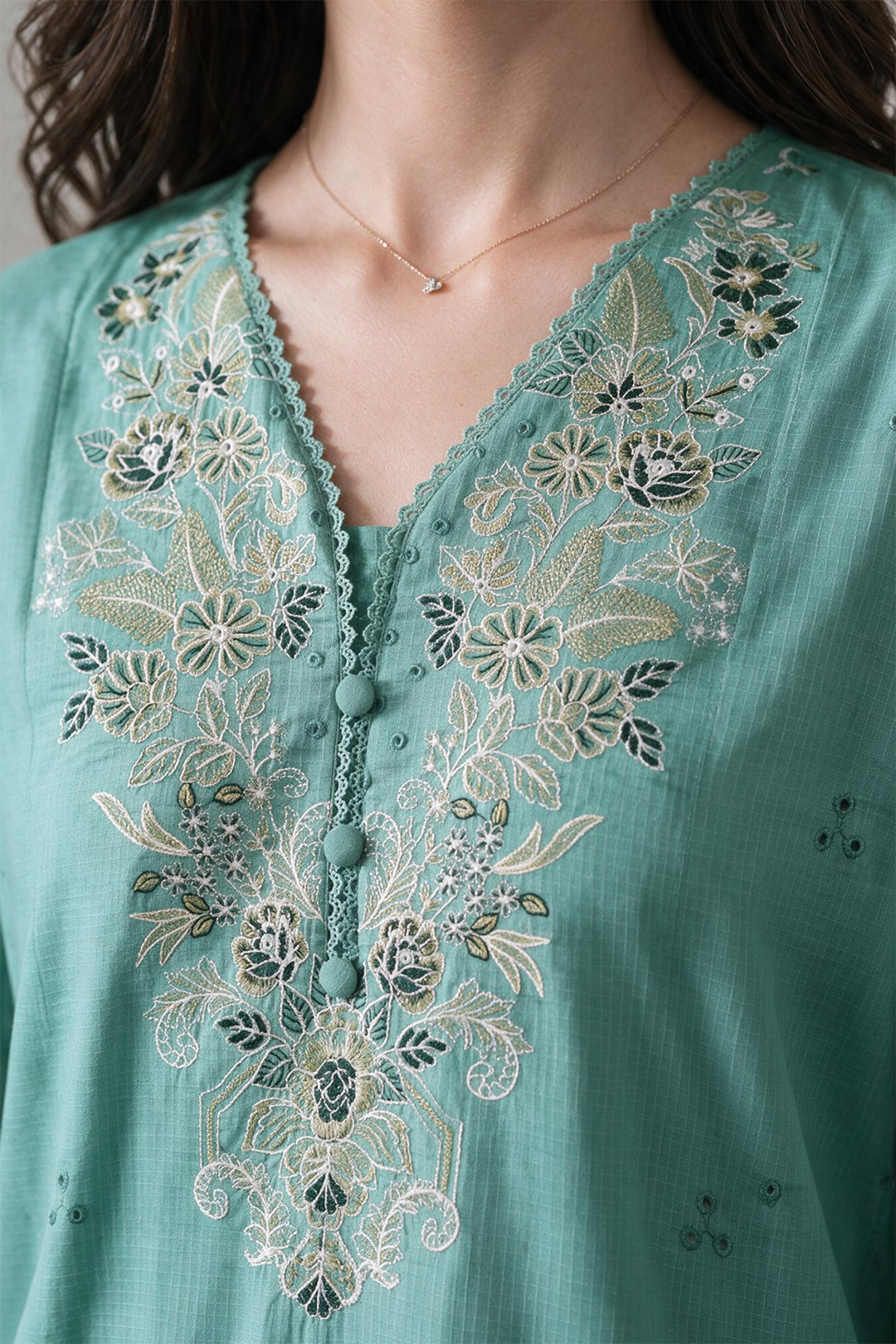 Embroidered Kurta Dupatta Trouser - 3729