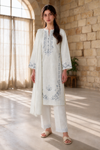 Embroidered Kurta Dupatta Trouser - 3740