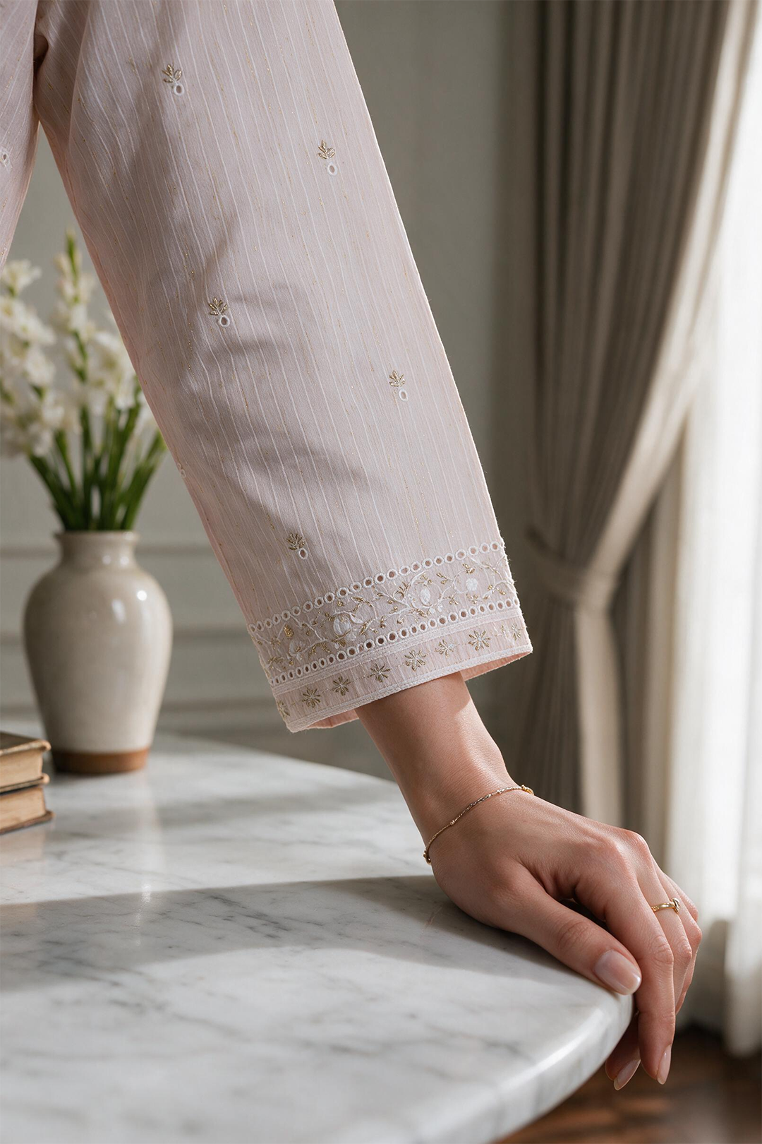 Embroidered Kurta Dupatta Trouser - 3741