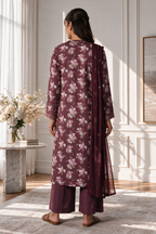 Embroidered Kurta Dupatta Trouser - 3747