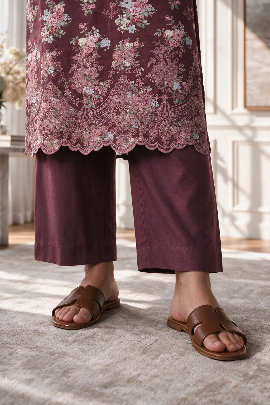Embroidered Kurta Dupatta Trouser - 3747