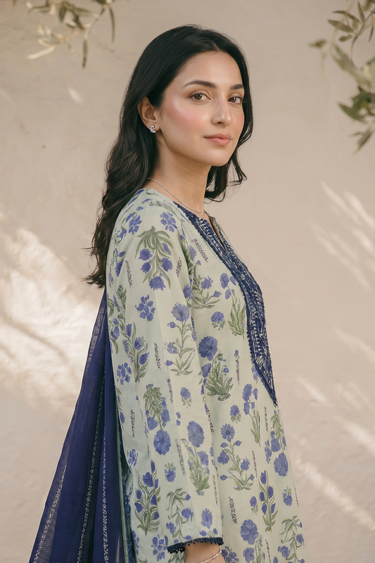 Embroidered Kurta Dupatta - 2421