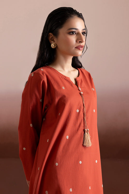Embroidered Kurta Trouser - 3377