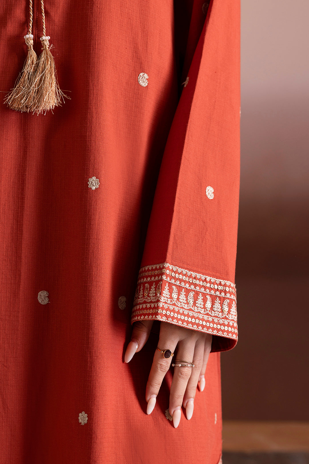 Embroidered Kurta Trouser - 3377