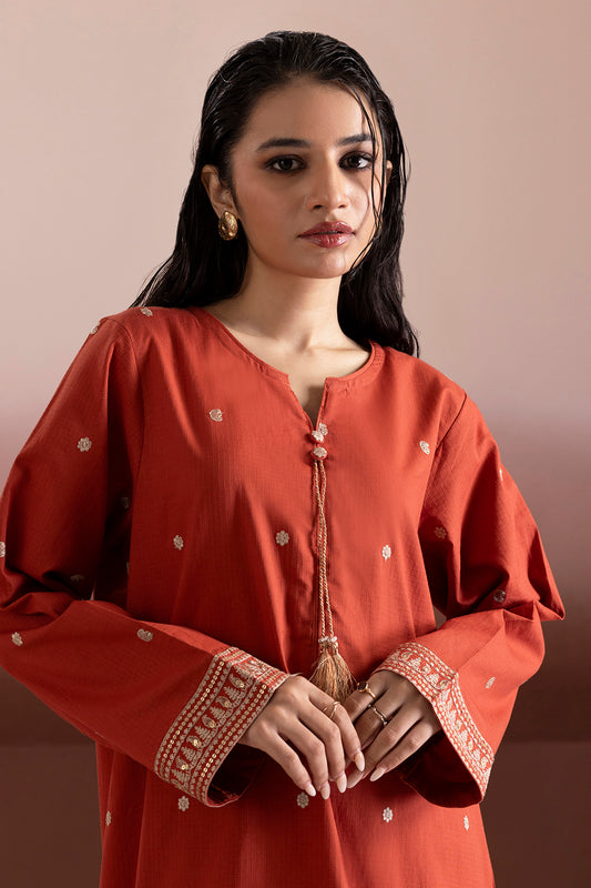 Embroidered Kurta Trouser - 3377