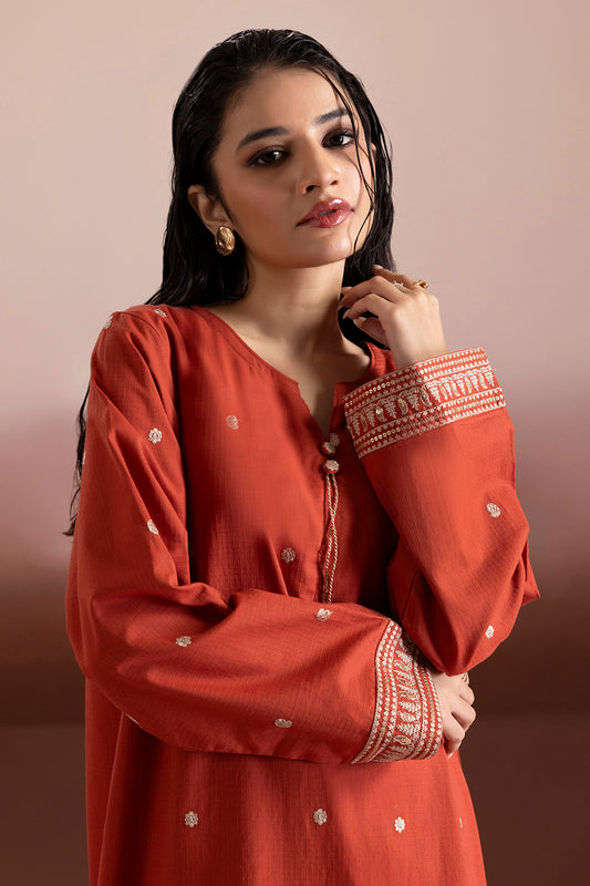 Embroidered Kurta Trouser - 3377