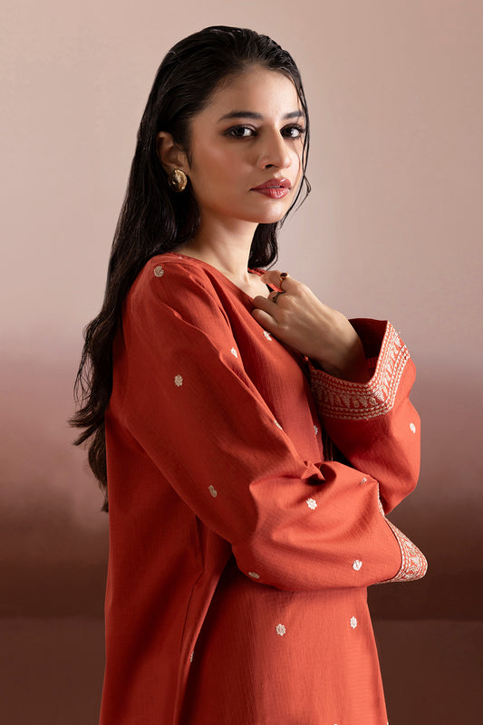 Embroidered Kurta Trouser - 3377