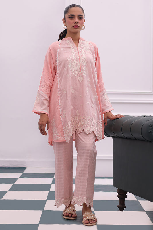 Embroidered Kurta Trouser - 0138