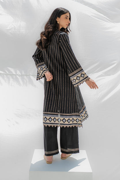 Embroidered Kurta Trouser - 0677