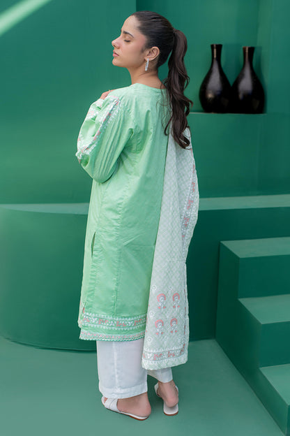 Embroidered Kurta Dupatta - 0747