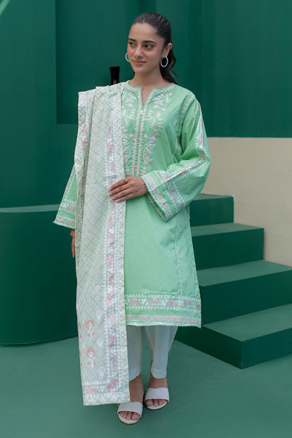 Embroidered Kurta Dupatta - 0747