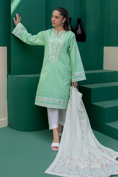 Embroidered Kurta Dupatta - 0747