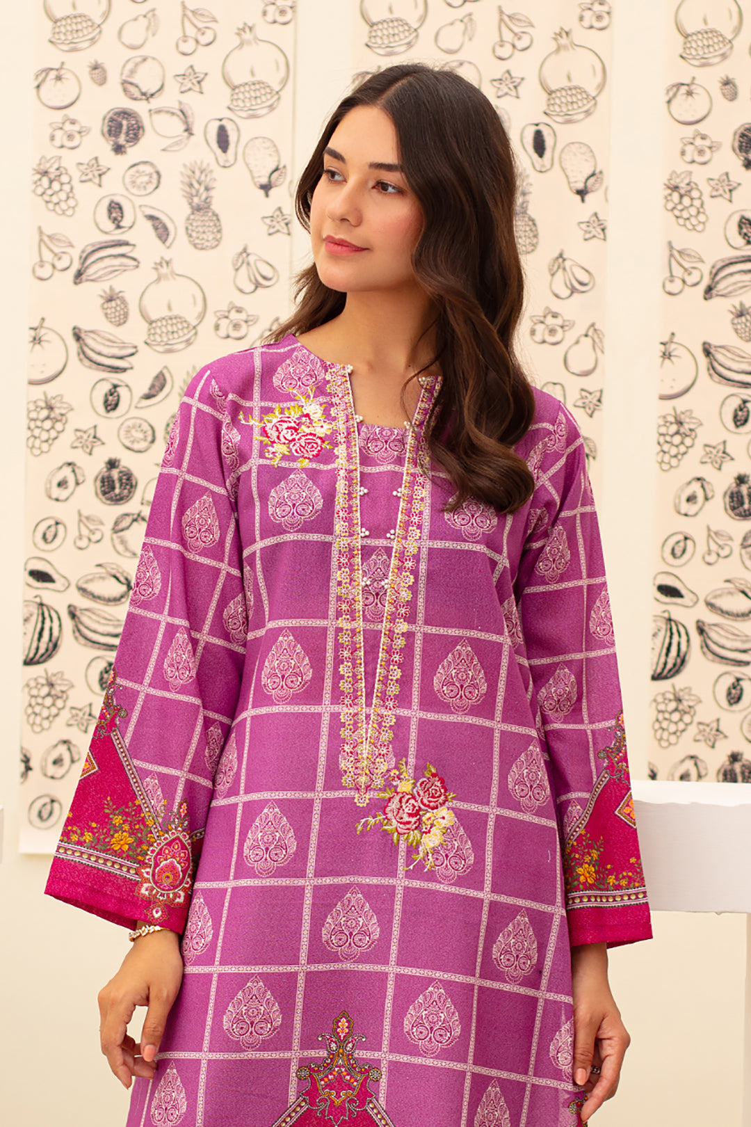 Embroidered Kurta - 1386