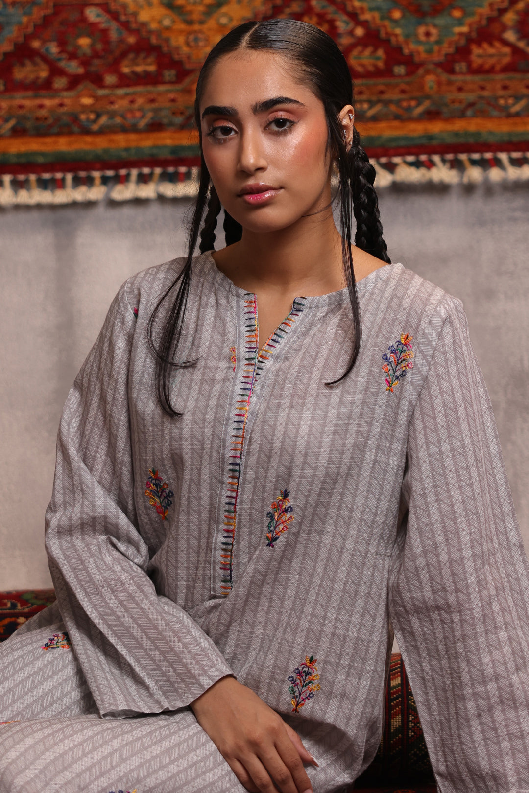 Embroidered Kurta - 1435