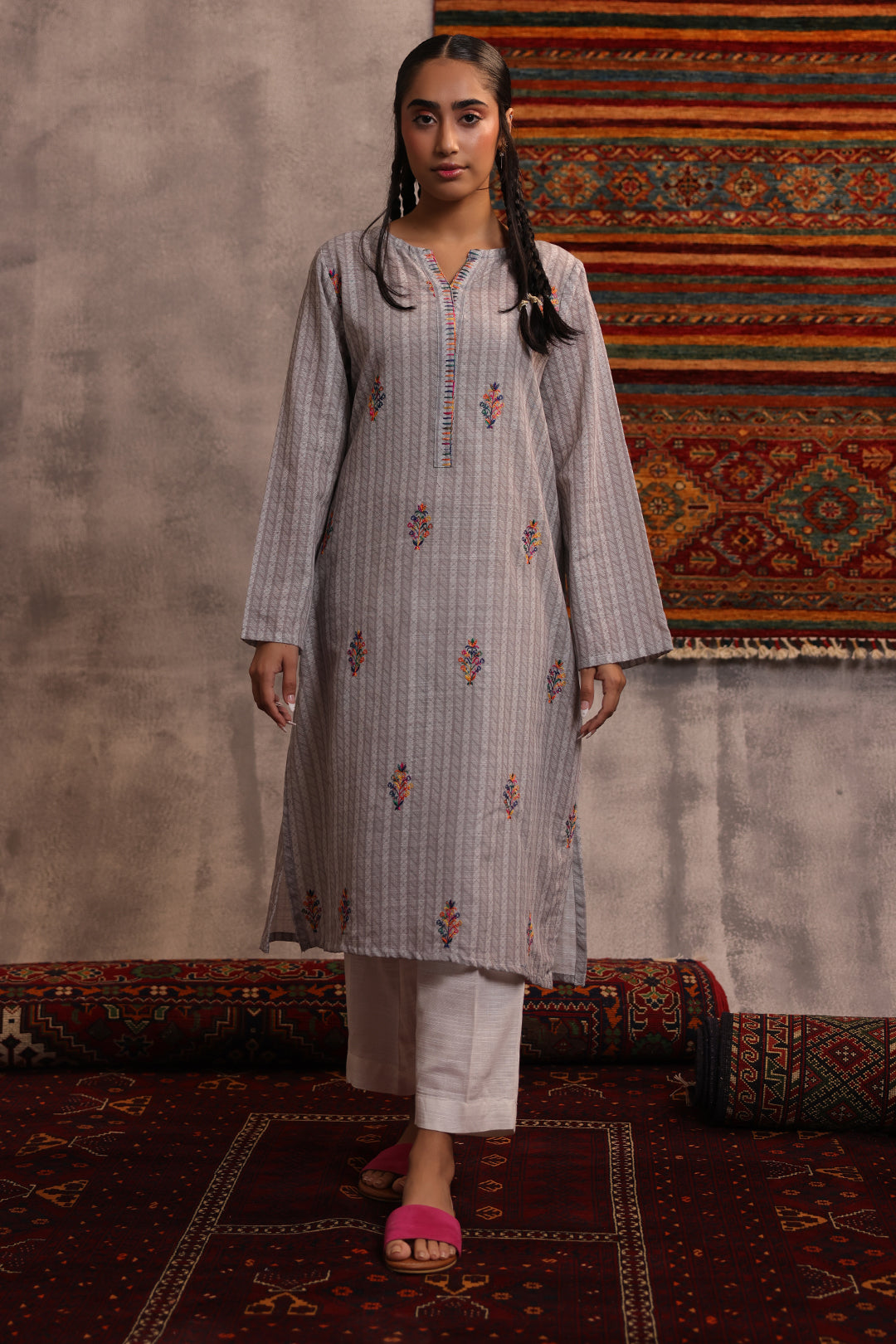 Embroidered Kurta - 1435