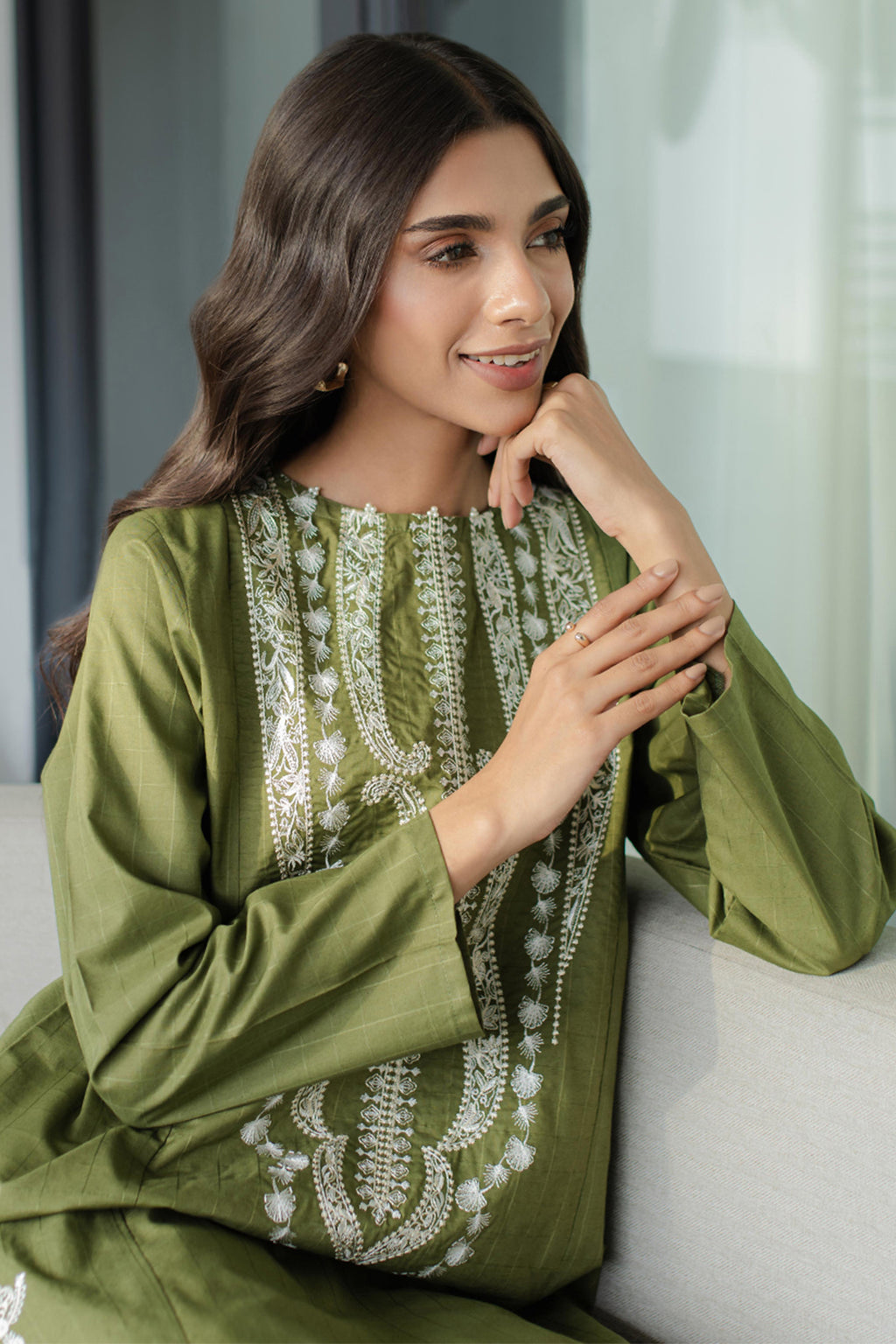 Embroidered Kurta - 1436