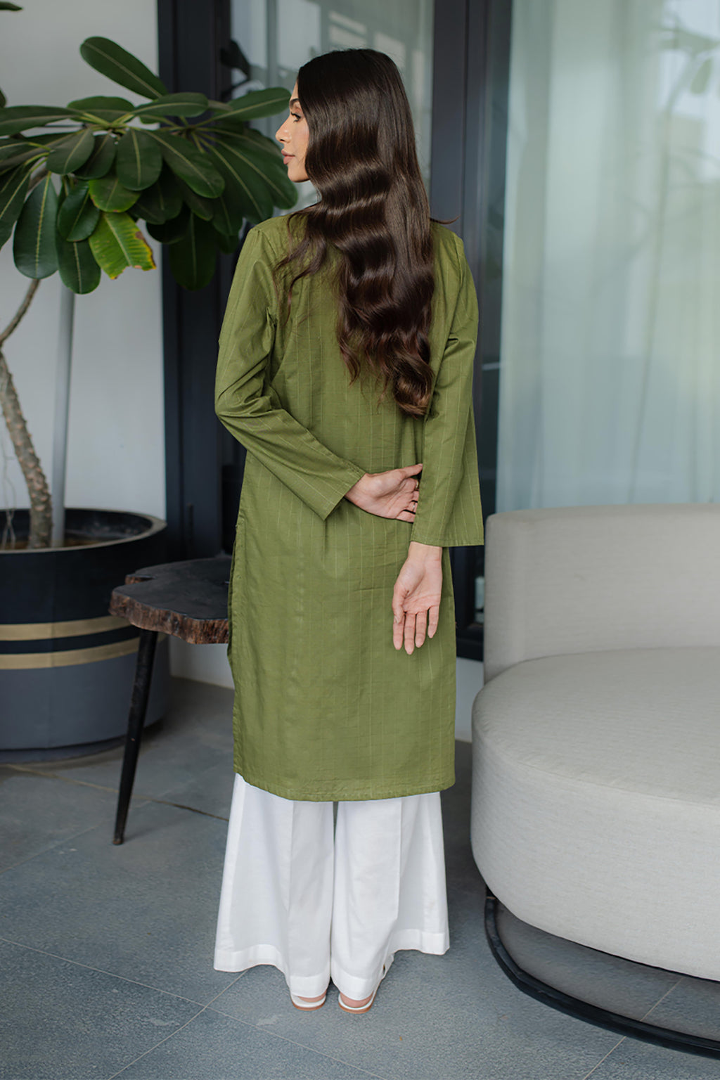 Embroidered Kurta - 1436