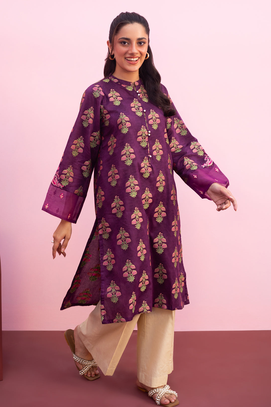 Embroidered Kurta - 1437