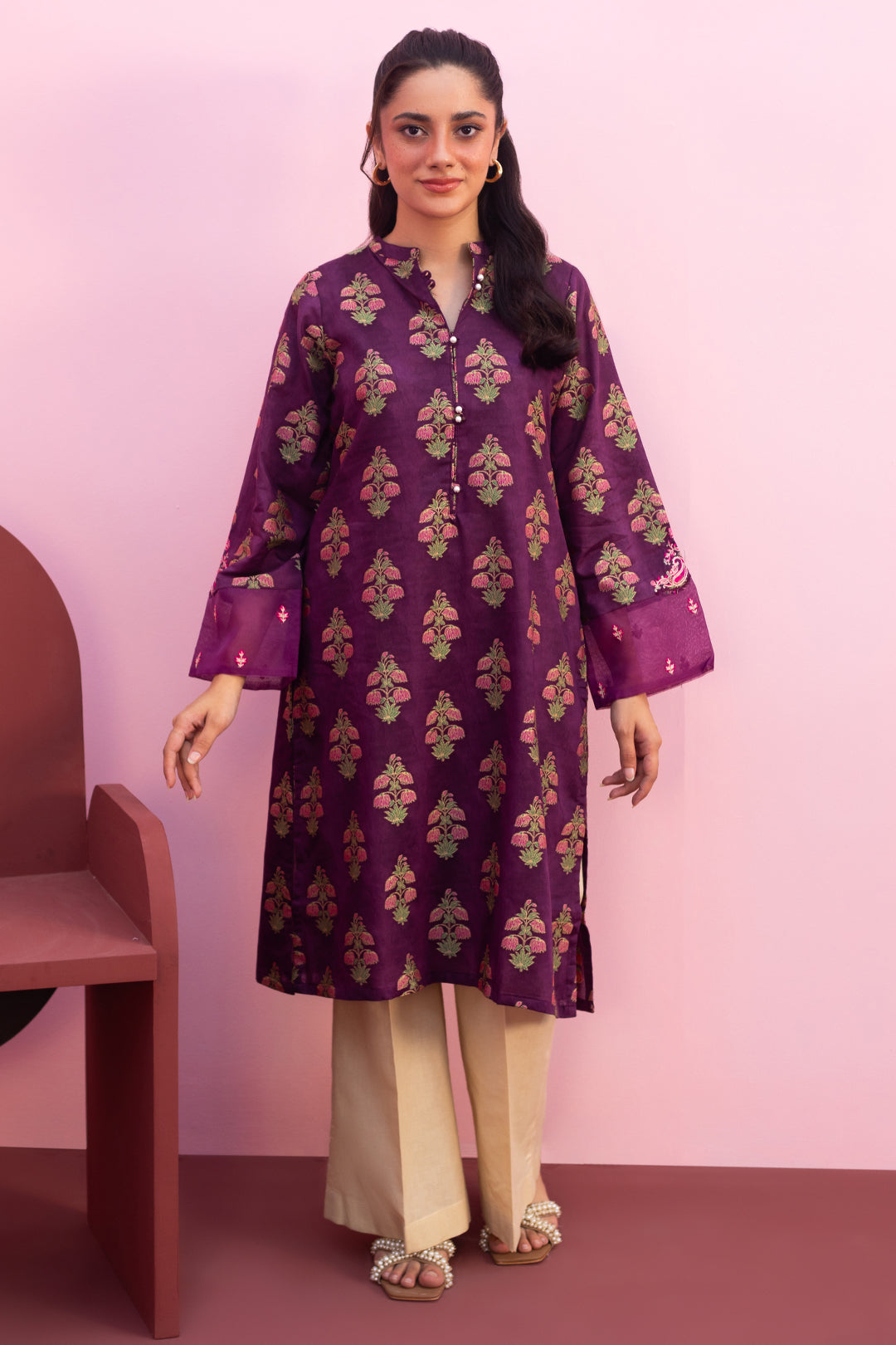 Embroidered Kurta - 1437