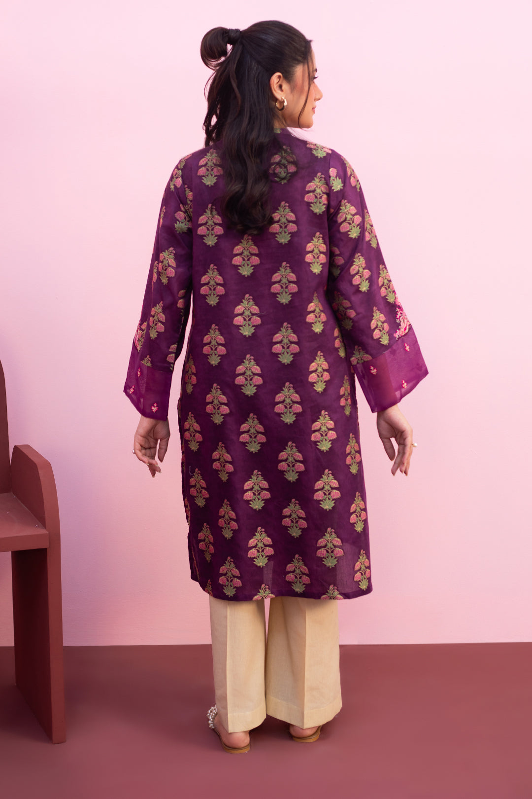 Embroidered Kurta - 1437