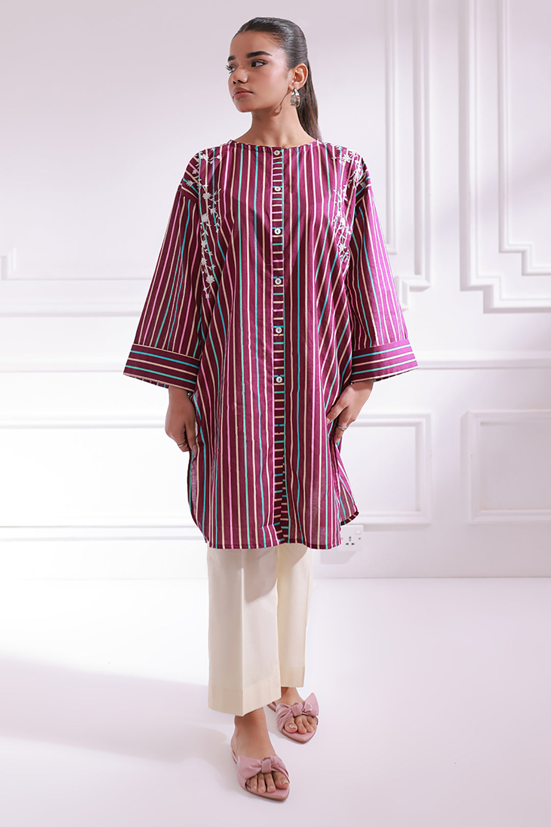 Embroidered Kurta - 1476