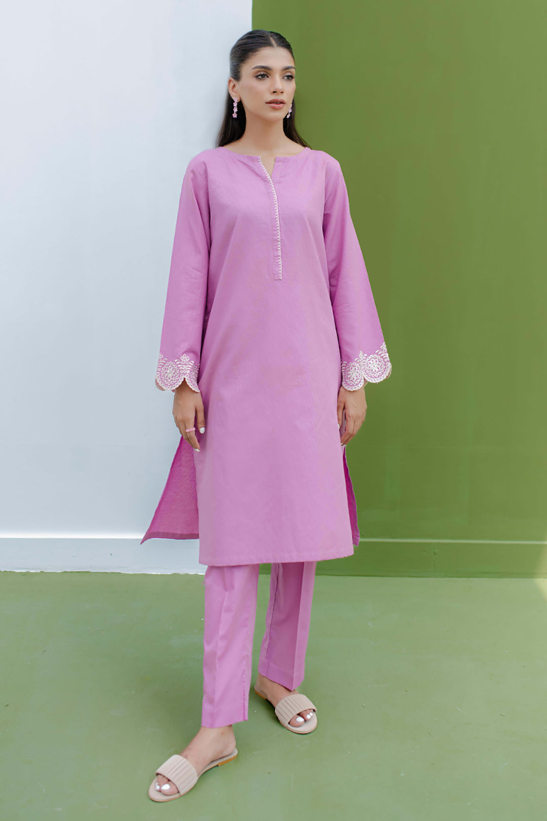 Embroidered Kurta Trouser - 1360