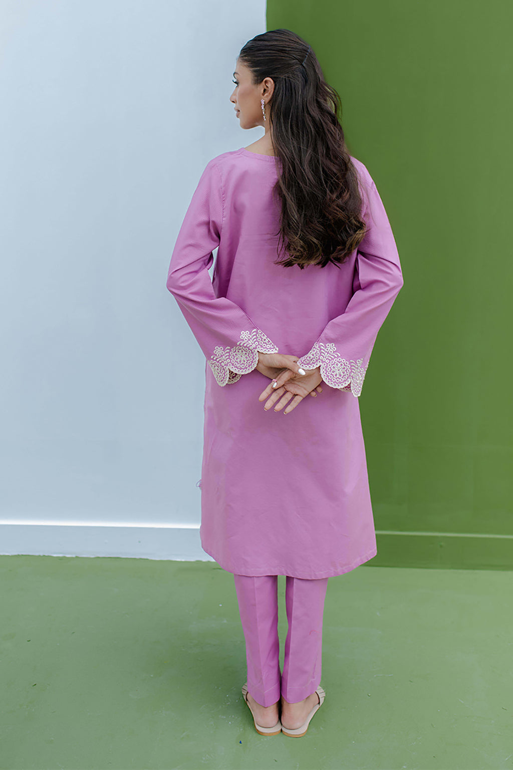 Embroidered Kurta Trouser - 1360