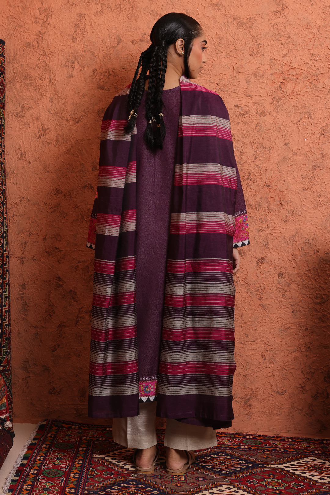 Embroidered Kurta Dupatta - 1408