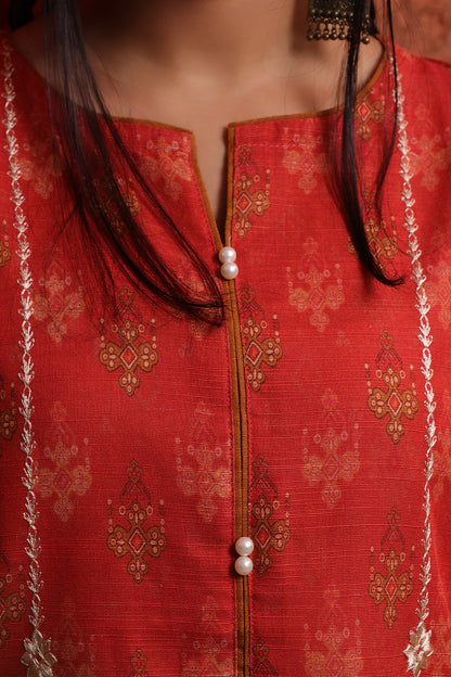 Embroidered Kurta Shawl - 1453