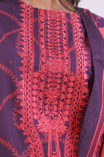 Embroidered Kurta Dupatta - 1492