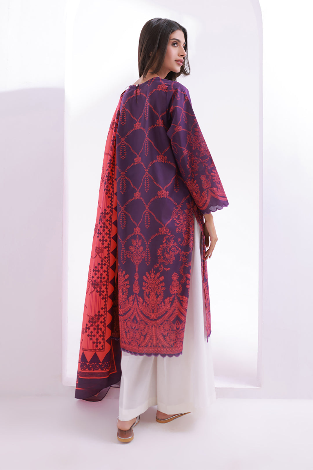 Embroidered Kurta Dupatta - 1492