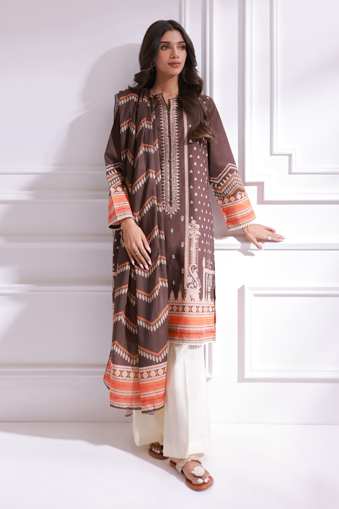 Embroidered Kurta Dupatta - 1517