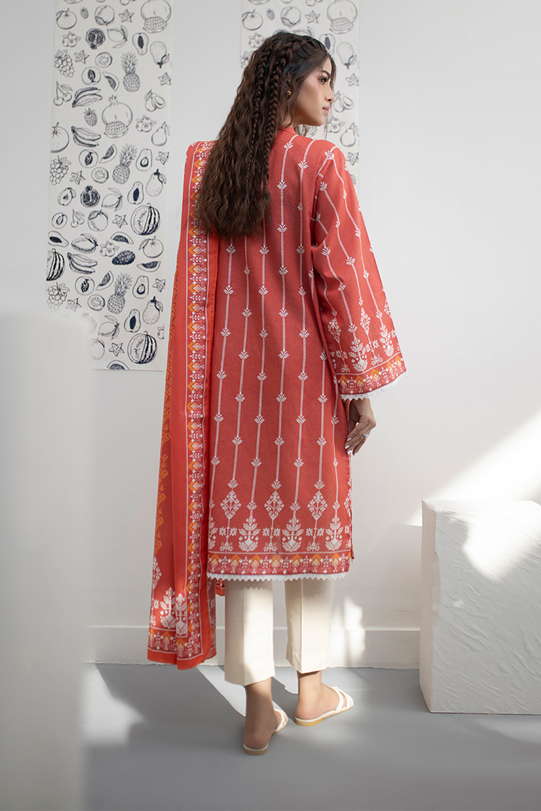 Embroidered Kurta Dupatta - 1526