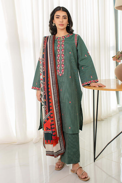 Embroidered Kurta Dupatta Trouser - 1415