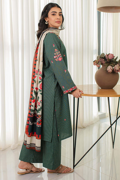 Embroidered Kurta Dupatta Trouser - 1415