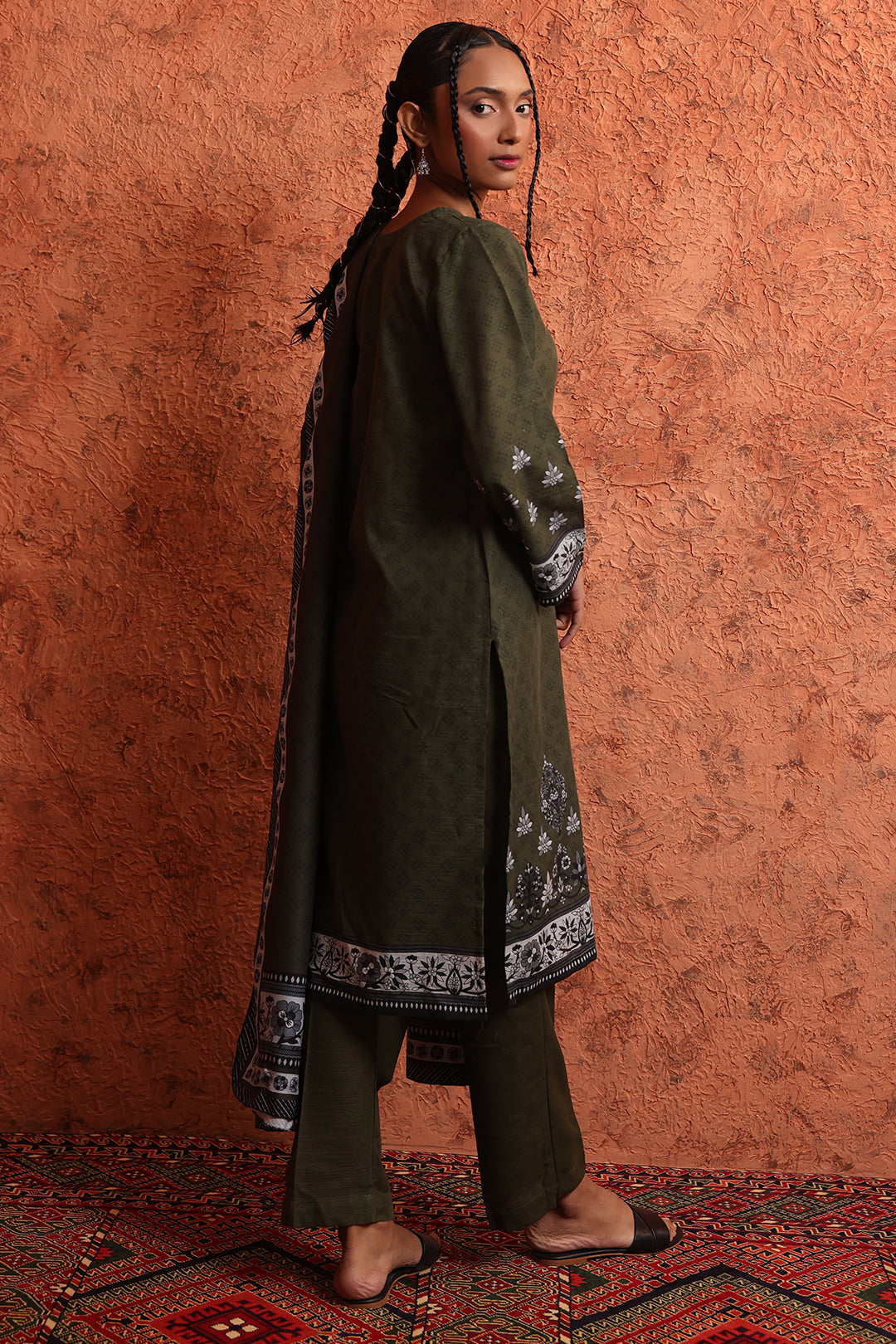 Kurta Shawl Trouser - 1460