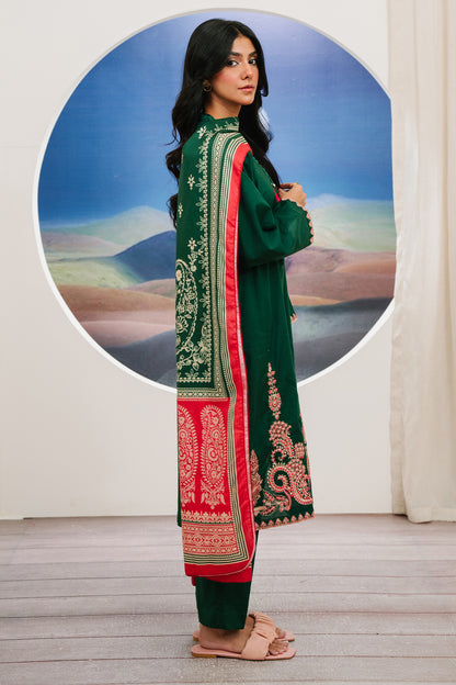 Embroidered Kurta Dupatta Trouser - 1498