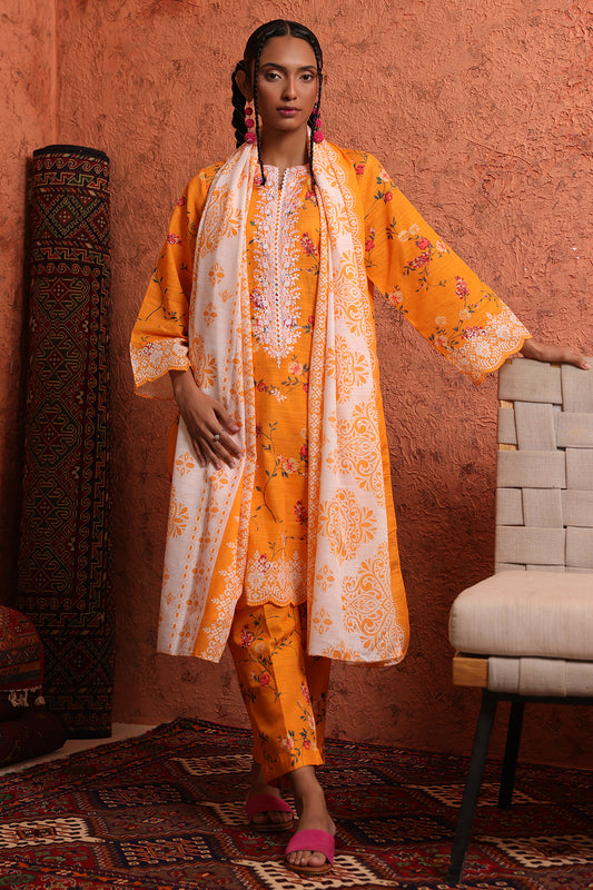 Embroidered Kurta Dupatta Trouser - 1544