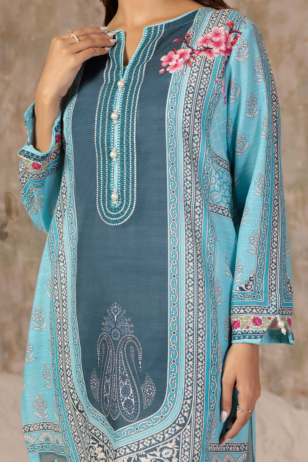 Embroidered Kurta - 2914